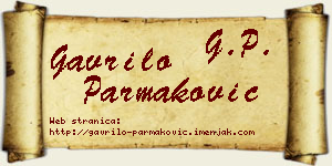 Gavrilo Parmaković vizit kartica